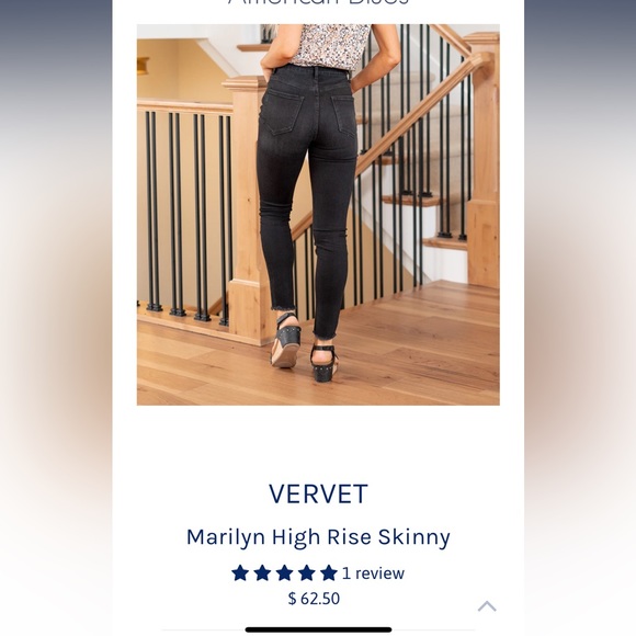 Vervet Blue distressed Marilyn high rise Jeans -size 32 - Picture 7 of 8